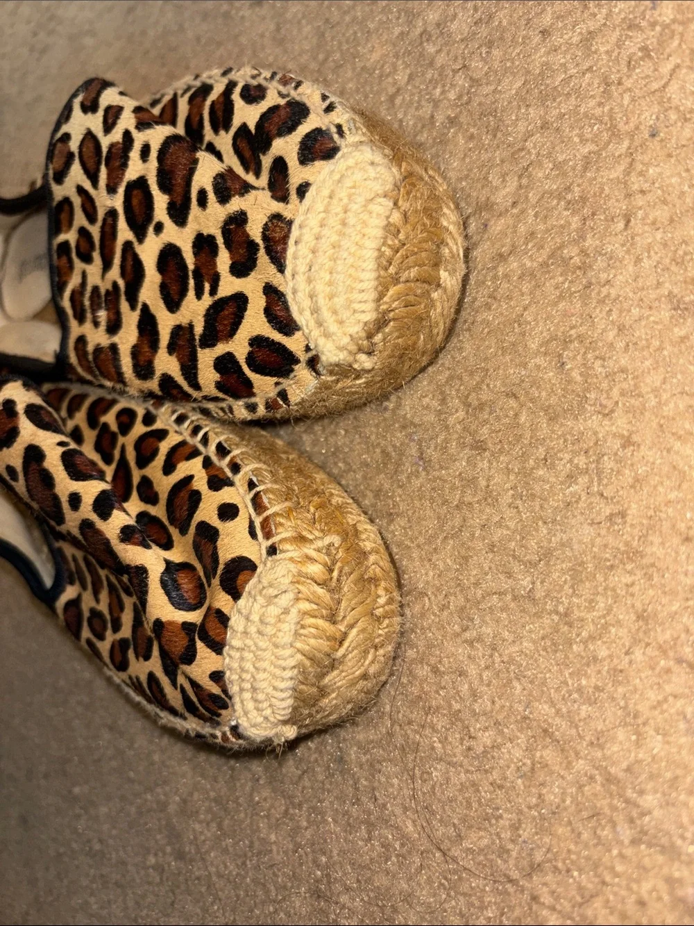 Soludos Leopard Print calf hair Espadrilles 7